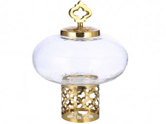 AK.JA0174 GOLD LOTUS KAPAKLI KP 28*23,5 CM